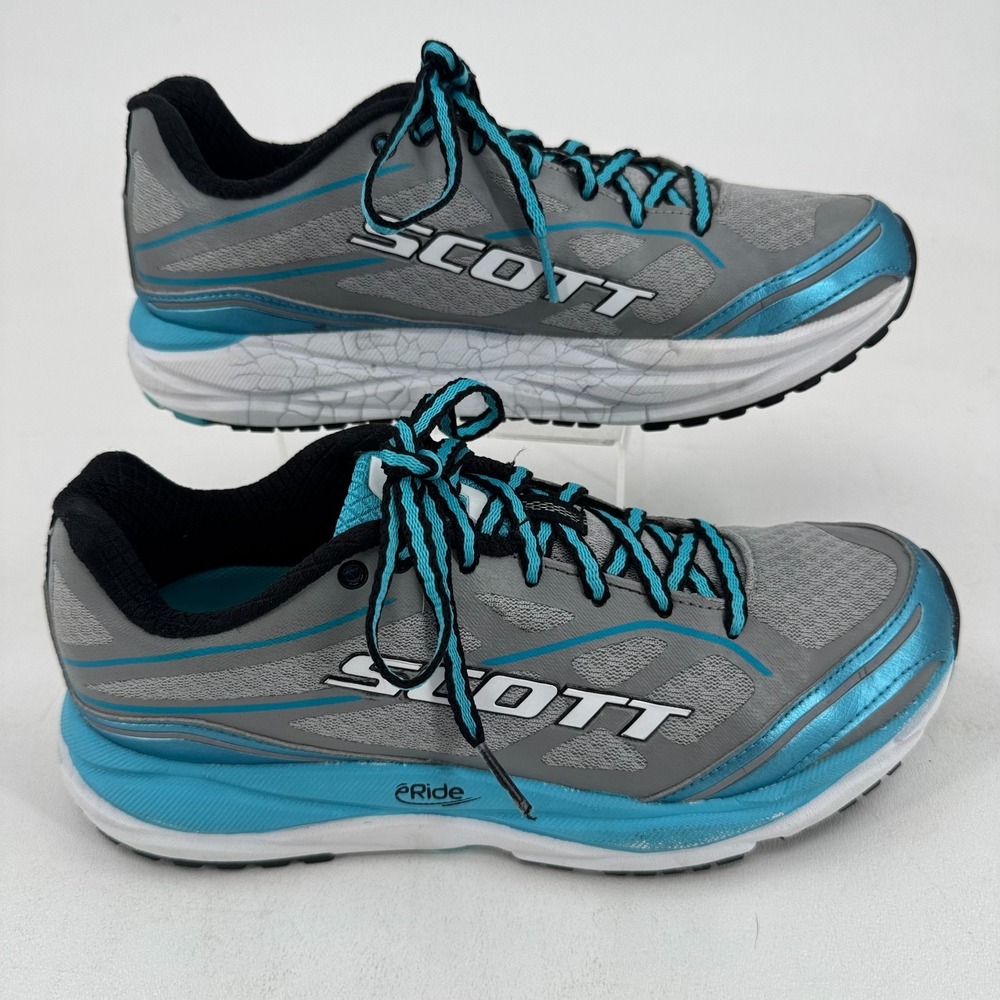 Scott Running Shoes Sneakers WOMENS‎ Gray Teal Blue Lace Up Athletic SIZE 7